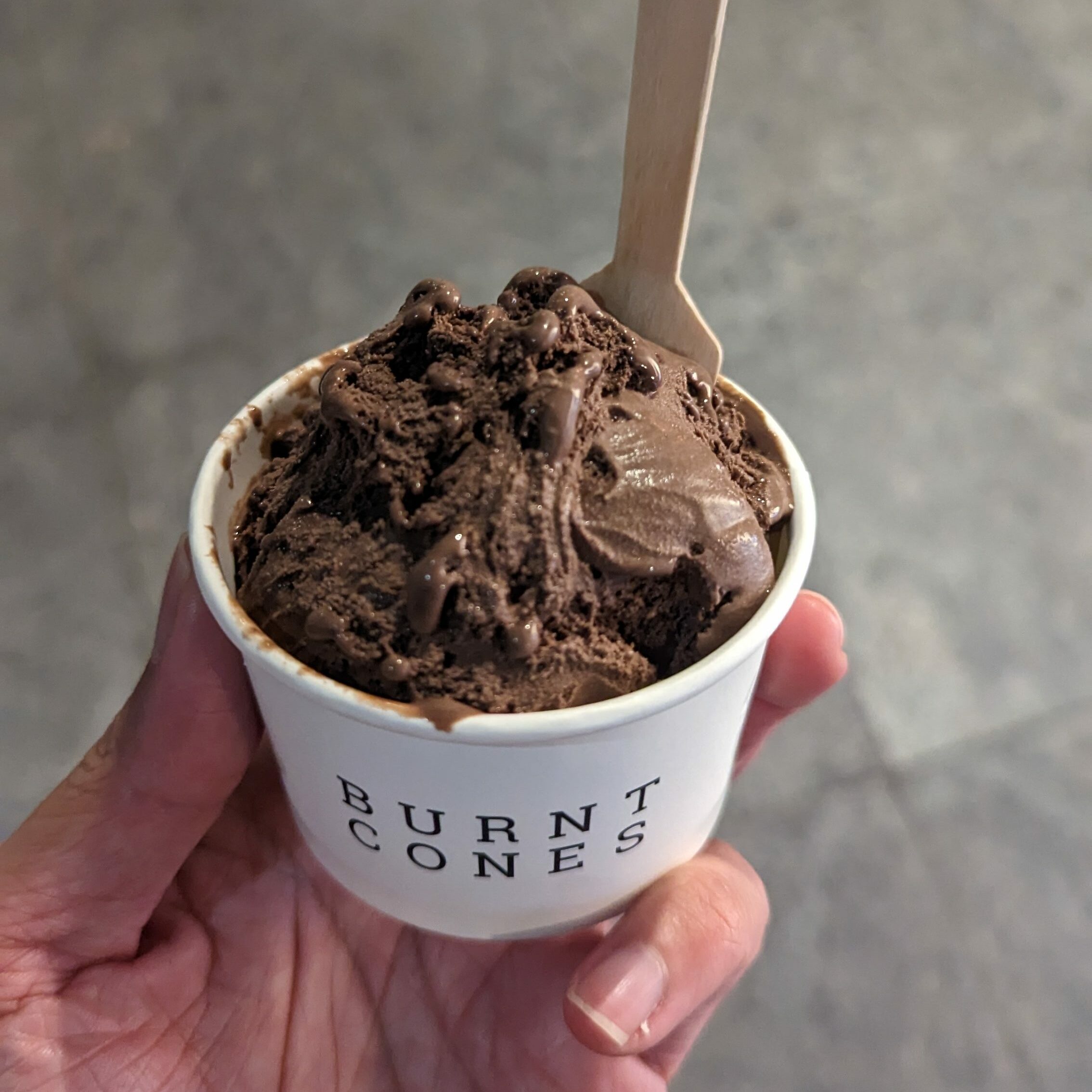 Featured image of the Burnt Cones' Single Scoop 85% Dark Chocolate